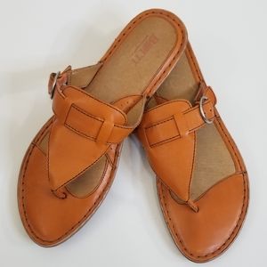 Born orange leather sandals sz 11